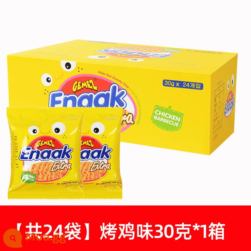 Indonesia nhập khẩu mì gà Gemez mì giòn 30g * 144 túi đồ ăn nhẹ khô đồ ăn nhẹ thực phẩm giải trí bán buôn - [1 hộp] Vị gà quay 30g*24 gói