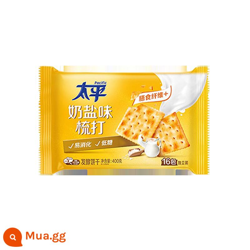 Taiping Soda Bánh Quy 800G Mặn Sữa Muối Hẹ Hương Vị Soda Bánh Quy Hộp Quà Ăn Sáng Thông Thường Đồ Ăn Nhẹ - Vị sữa và muối 400g*1 túi