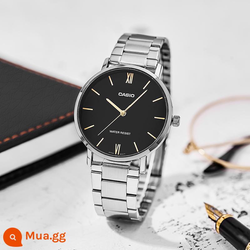 CasioCASIO Watch Men's Heart of Darkness Đồng hồ đeo tay nam thạch anh mỏng Không cơ MTP-VT01 Thư trực tiếp ở nước ngoài - MTP-VT01D-1B* [Thu thập và bảo hành trọn đời]