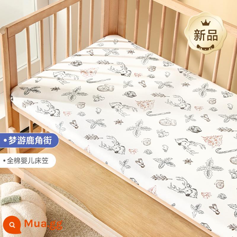 Betex Ga Giường Cho Bé Cotton Nguyên Chất Giường Trẻ Em Chống Thấm Nước Chăn Ga Gối Cho Bé Bé Nước Tiểu Chống Giường Bộ tùy Chỉnh - Mộng du trên phố Lujiao [thân thiện với làn da, thoáng khí, mềm mại và như sáp khi ngủ khỏa thân] cotton dệt kim