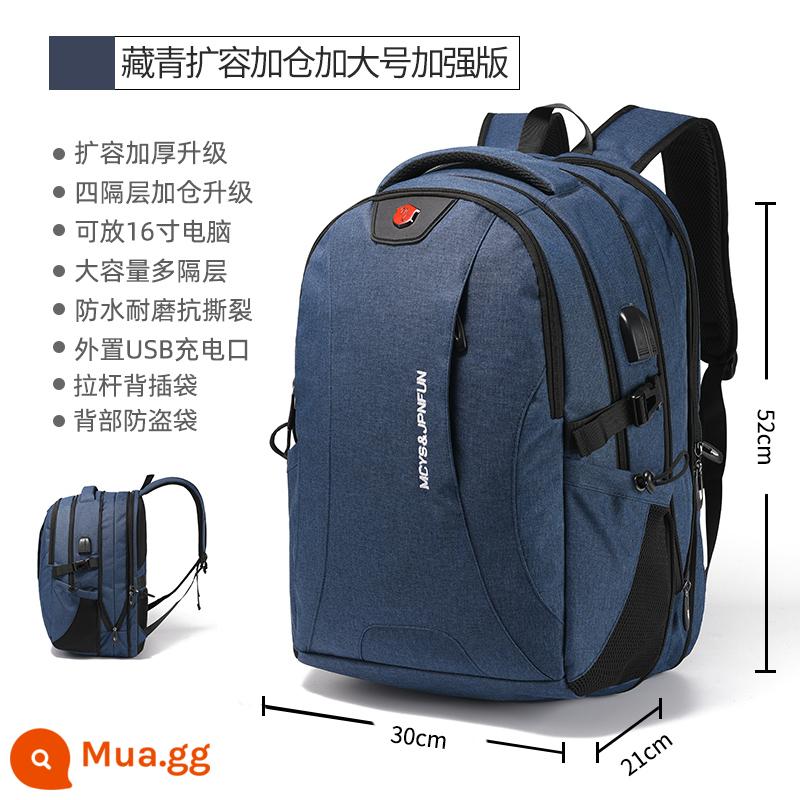 Túi Du Lịch Ba Lô Nam Dung Lượng Siêu Lớn Đi Công Tác Hành Lý Ba Lô Thể Thao Leo Núi Ngoài Trời Máy Tính Schoolbag Nữ - Hải quân C