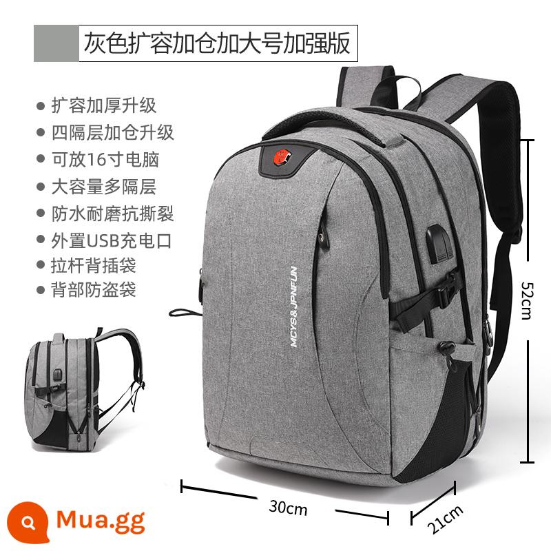 Túi Du Lịch Ba Lô Nam Dung Lượng Siêu Lớn Đi Công Tác Hành Lý Ba Lô Thể Thao Leo Núi Ngoài Trời Máy Tính Schoolbag Nữ - Xám C