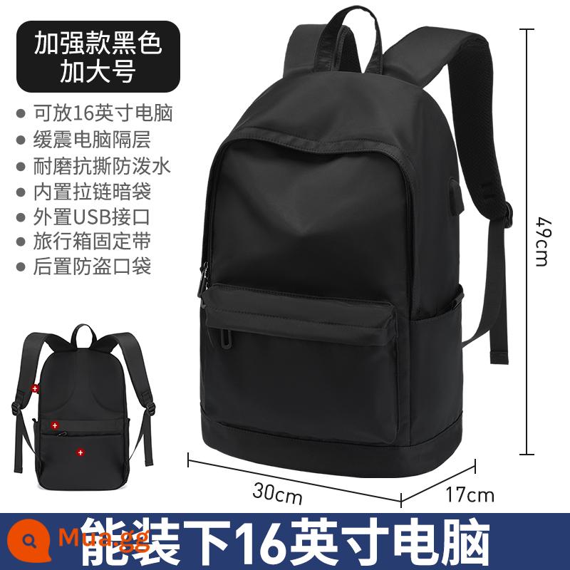 Túi Du Lịch Ba Lô Nam Dung Lượng Siêu Lớn Đi Công Tác Hành Lý Ba Lô Thể Thao Leo Núi Ngoài Trời Máy Tính Schoolbag Nữ - Đen lớn D