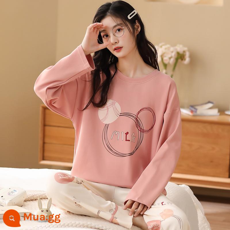 Bộ Đồ Ngủ Cho Nữ Xuân Thu 2023 Mới Dài Tay Nguyên Chất Cotton Mỏng Bé Gái Kẻ Sọc Mặc Nhà Hai Bộ đồ Mùa Hè - AC96386