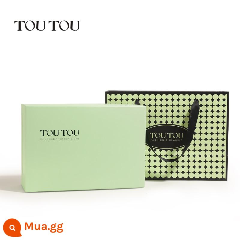 Toutou Brand Túi tùy chỉnh Hộp quà phù hợp cho túi mini/túi nhỏ [xác nhận kích thước trước và dịch vụ khách hàng] - Hộp quà xanh [bao gồm hộp quà + túi quà]