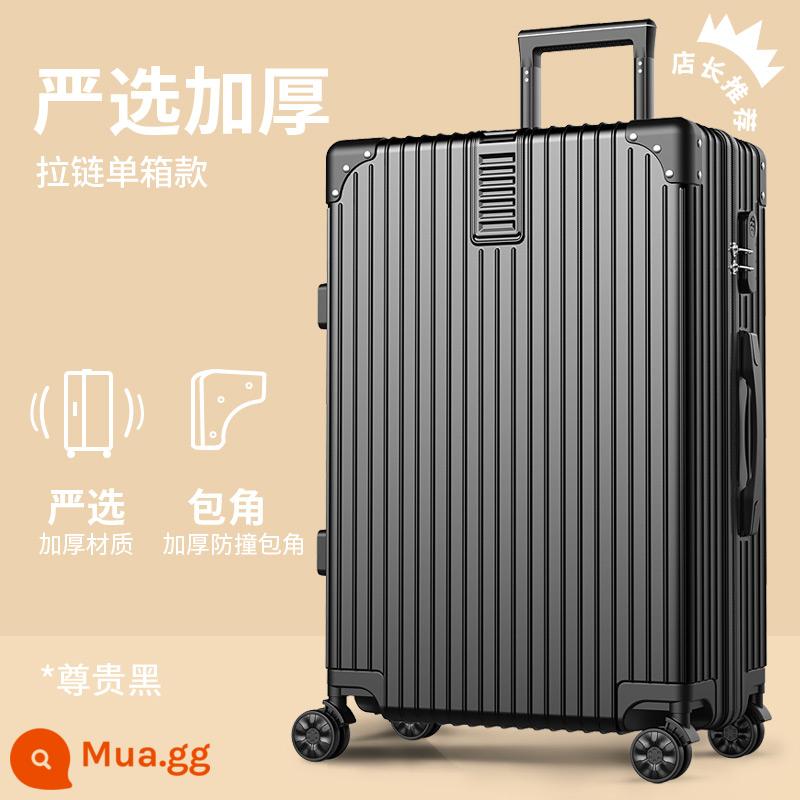 Vali Nam Công Suất Lớn Xe Đẩy Ốp Lưng Bánh Xe Đa Năng Vali Nữ 32 Inch Bền Mật Khẩu Bao Da Mới 2022 - Màu đen quý phái [dây kéo được lựa chọn cẩn thận]