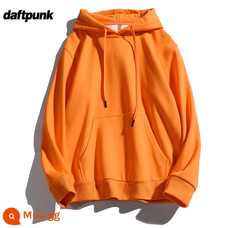 Plus Nhung Cotton Dày Dặn T Áo Hoodie Nữ Hàn Quốc Mới Rời Cổ Đại Học Gió Top Ins Màu Chui Đầu nam - WYY078 cam-nhung