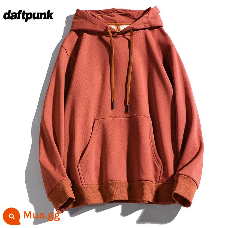 Plus Nhung Cotton Dày Dặn T Áo Hoodie Nữ Hàn Quốc Mới Rời Cổ Đại Học Gió Top Ins Màu Chui Đầu nam - WYY078 sốt cay đỏ nhung