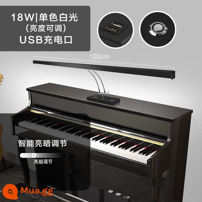 Học đàn piano đặc biệt đàn piano đèn bàn đèn LED đọc sách đèn làm việc cảm ứng USB mờ đầu giường thông minh - Công tắc cảm ứng lớn-18W-đèn trắng+USB