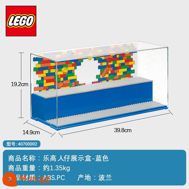 Khối xây dựng Lego Brickhead Vịt Donald Daisy Scrooge Harry Potter Voldemort Vua khỉ Vũ công sư tử - Hộp trưng bày đầu gạch màu xanh