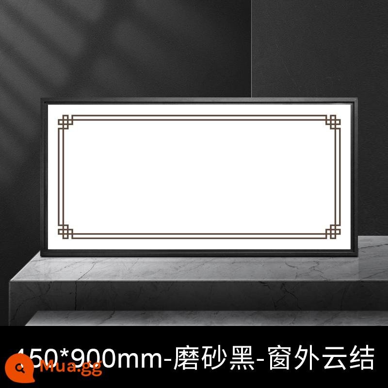 Tổ ong bảng lớn tích hợp đèn LED âm trần 450x900 miếng nhôm hình tam giác phòng khách nhà bếp 45x90 nhúng đèn phẳng - 450*900 Đám mây hình thành ngoài cửa sổ, màu đen