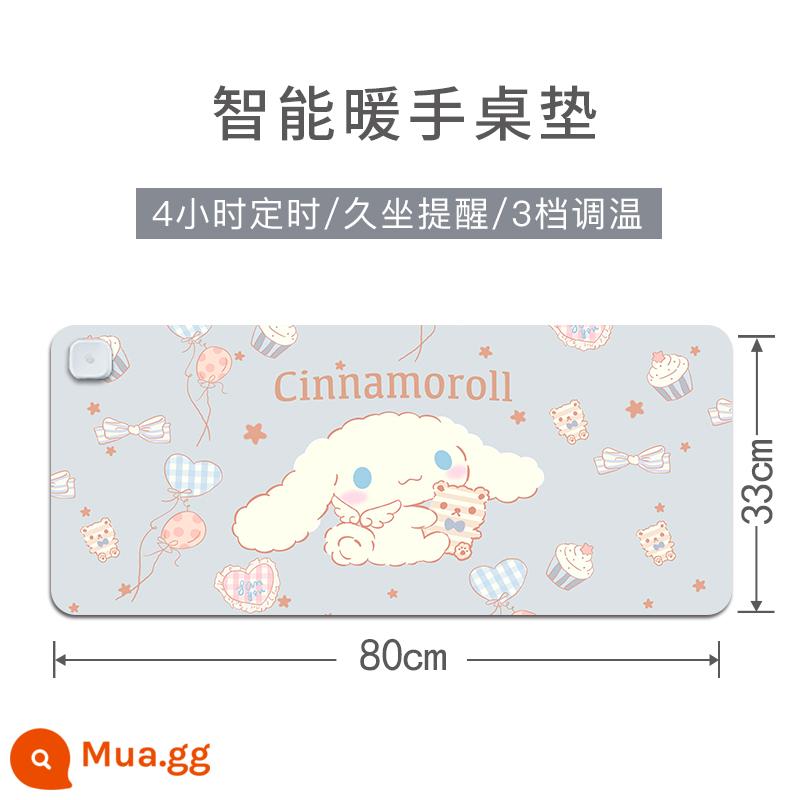 Quế Chó Làm Nóng Miếng Lót Chuột Quá Khổ Sanrio Làm Nóng Miếng Lót Bàn Phím Để Bàn Kulomi Văn Phòng Ấm Tay Bàn Thảm - Phiên bản sưởi X213 (3) màu đen