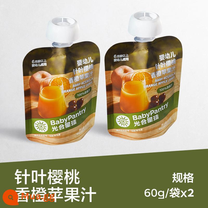 [99 nhân dân tệ để có được 6 cái] babycare baby snack hành tinh quang hợp bánh quy đường đậu hòa tan dành cho trẻ em - Nước ép táo cam anh đào*2 60g/túi