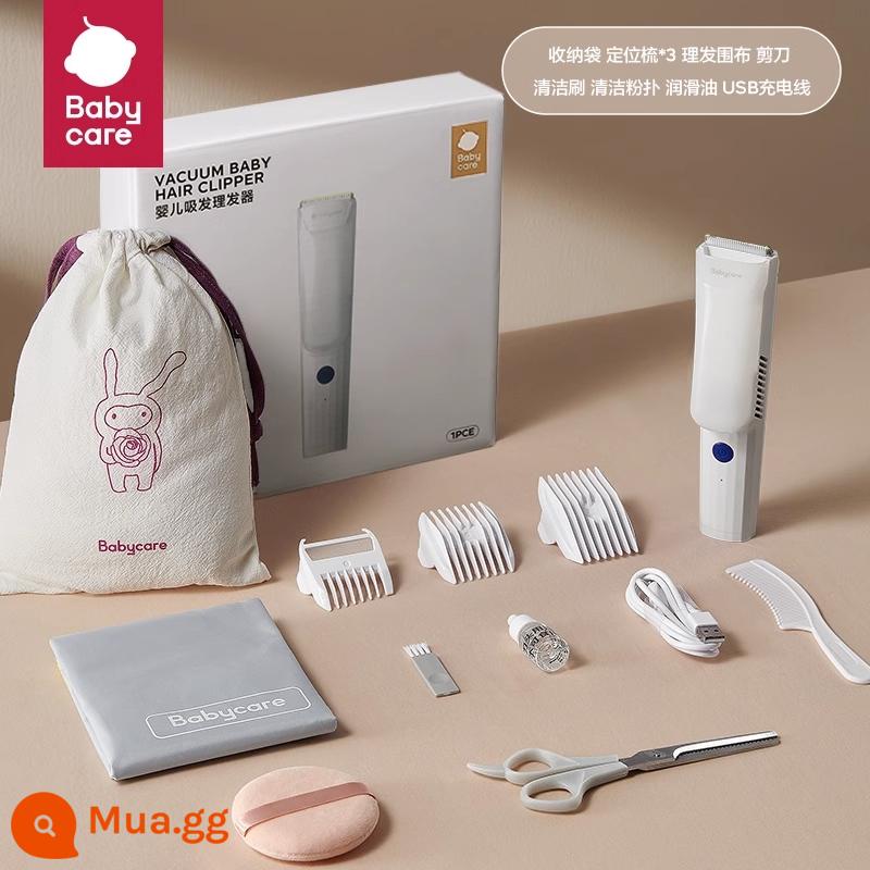 Babycare Tông Đơ Cắt Tóc Cho Bé Siêu Yên Tĩnh Tự Động Hút Tóc Cạo Râu Tóc Cắt Tóc Trẻ Em Hiện Vật Cho Bé - [Mẫu nâng cấp với lưỡi dao đã được cấp bằng sáng chế, không bị kẹt và không làm tổn thương da] Sindelbai