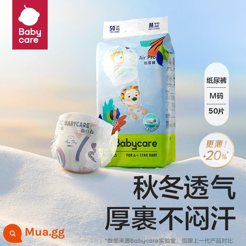 Tã giấy babycare airpro tã lót sơ sinh siêu mỏng thoáng khí hàng ngày 1 gói - M