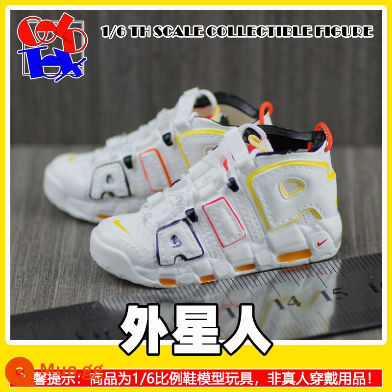 Hợp thời trang Handmade Sneakers Model Stereo Model Mini Shoes Pippen Series Trang trí quà tặng [Mẫu Zhongshan] - Màu xanh mực