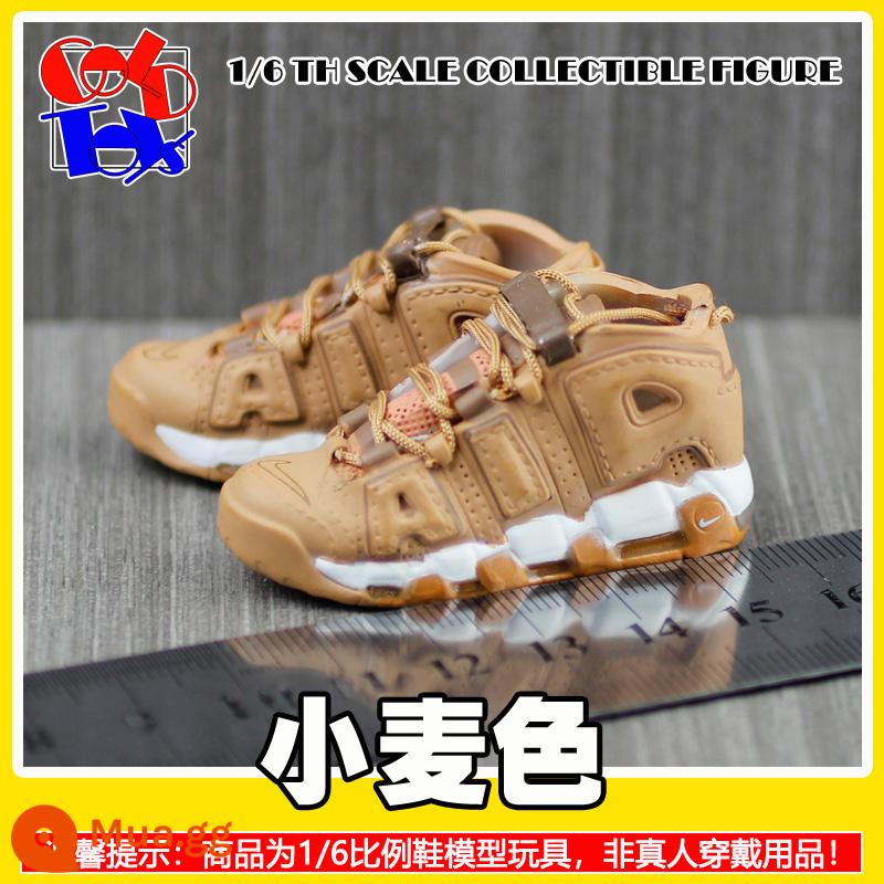 Hợp thời trang Handmade Sneakers Model Stereo Model Mini Shoes Pippen Series Trang trí quà tặng [Mẫu Zhongshan] - Màu lúa mì [một cặp]