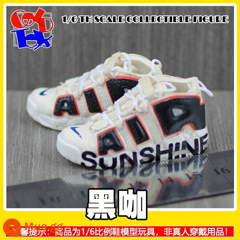 Hợp thời trang Handmade Sneakers Model Stereo Model Mini Shoes Pippen Series Trang trí quà tặng [Mẫu Zhongshan] - Cà phê đen [cặp]