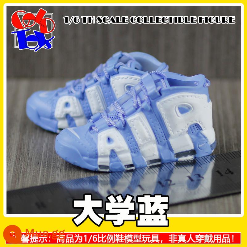 Hợp thời trang Handmade Sneakers Model Stereo Model Mini Shoes Pippen Series Trang trí quà tặng [Mẫu Zhongshan] - trời xanh