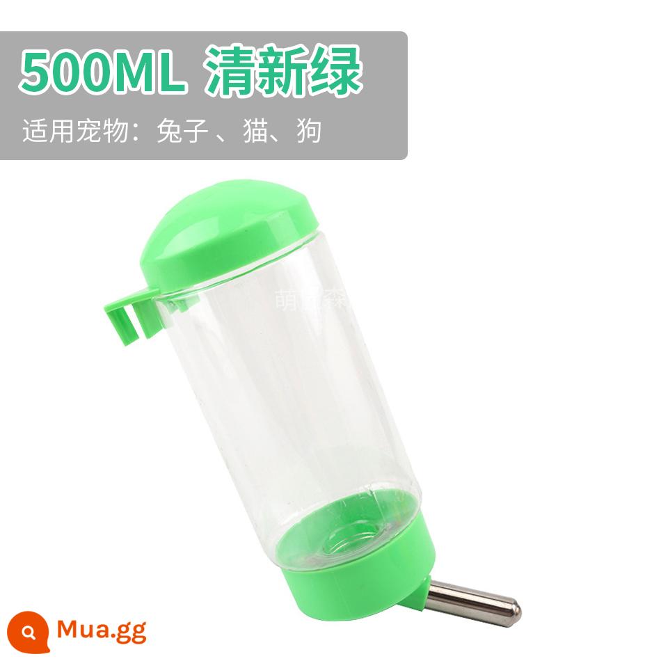 Bình nước uống cho chuột hamster, chuột lang, chuột lang, chinchilla, vòi phun nước cho thỏ, bình bú nước tự động chống rò rỉ, đồ dùng gấu vàng - Ấm đun nước bi lăn 500ml Xanh (Mua 2 Tặng 1)