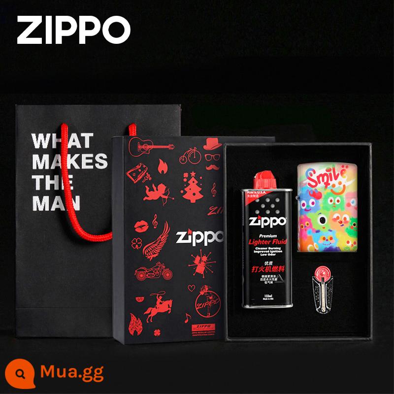 Bật lửa chính hãng zippo chính hãng câu chuyện ngọt ngào in màu dạ quang Trang web chính thức của zippo quà tặng dầu hỏa chống gió chính hãng - Câu chuyện ngọt ngào[Hộp quà]