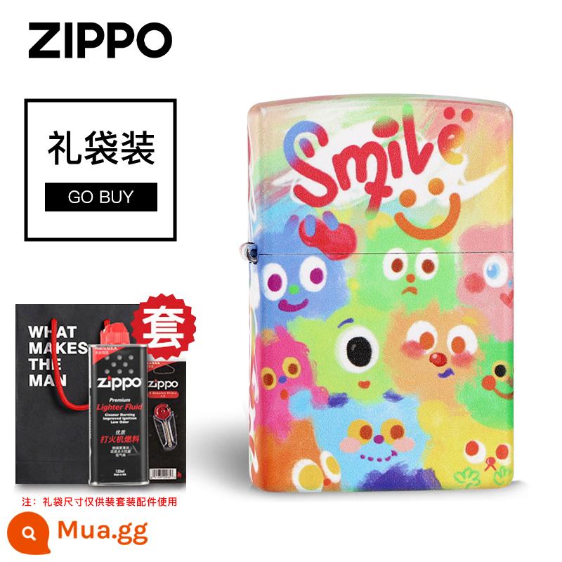 Bật lửa chính hãng zippo chính hãng câu chuyện ngọt ngào in màu dạ quang Trang web chính thức của zippo quà tặng dầu hỏa chống gió chính hãng - Câu chuyện ngọt ngào [Bộ thực hành]