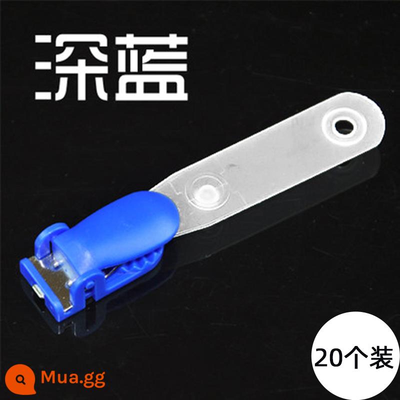 Ruipu Liba kẹp màu clip lật thẻ làm việc thẻ sinh viên thẻ khóa kẹp y tá thẻ làm việc huy hiệu treo thẻ xe buýt - Màu xanh hoàng gia-20 miếng