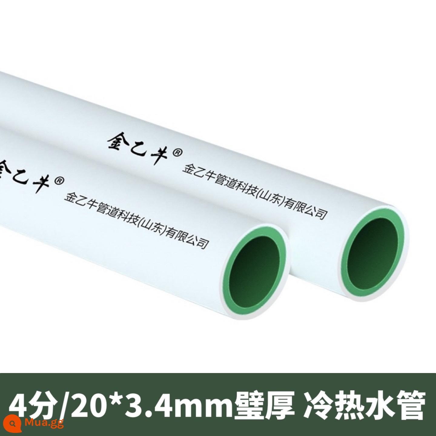 phụ kiện ống nước ppr 4 phút 20 ống nóng chảy 6 phút 25 hộ gia đình 32 sưởi ấm nước nóng lạnh vòi nước ppr ống ống - Nano kháng khuẩn 4 điểm/20 ống*Dày 3.4mm (ống nóng và lạnh) giá mỗi mét