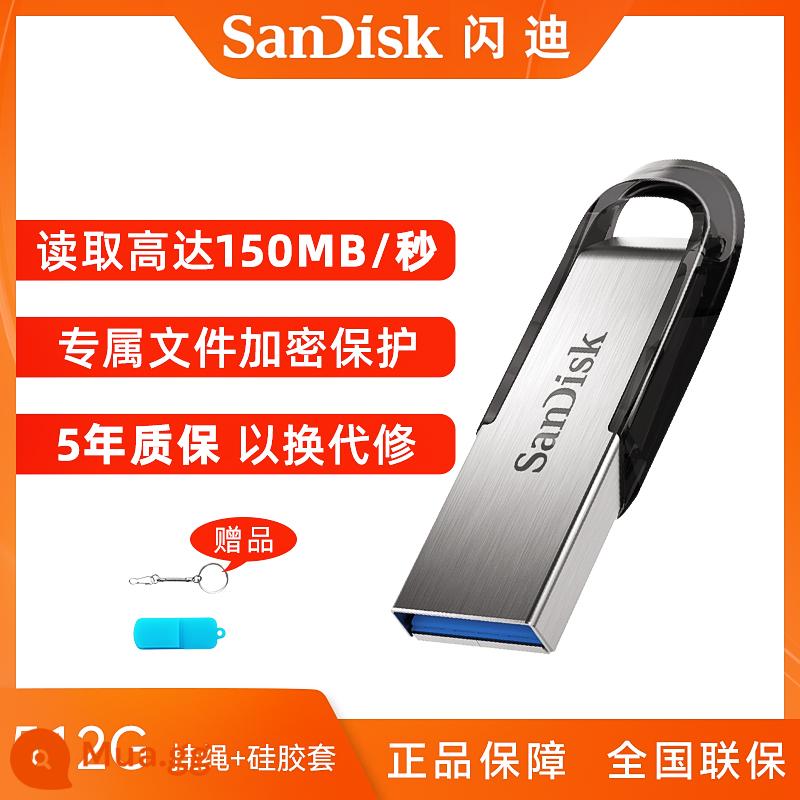 Ổ đĩa flash SanDisk 64g chính hãng dung lượng lớn tốc độ cao 128g mã hóa kim loại tùy chỉnh máy tính TV USB ổ đĩa flash 32g - 512G+3.0 tốc độ cao+quà tặng