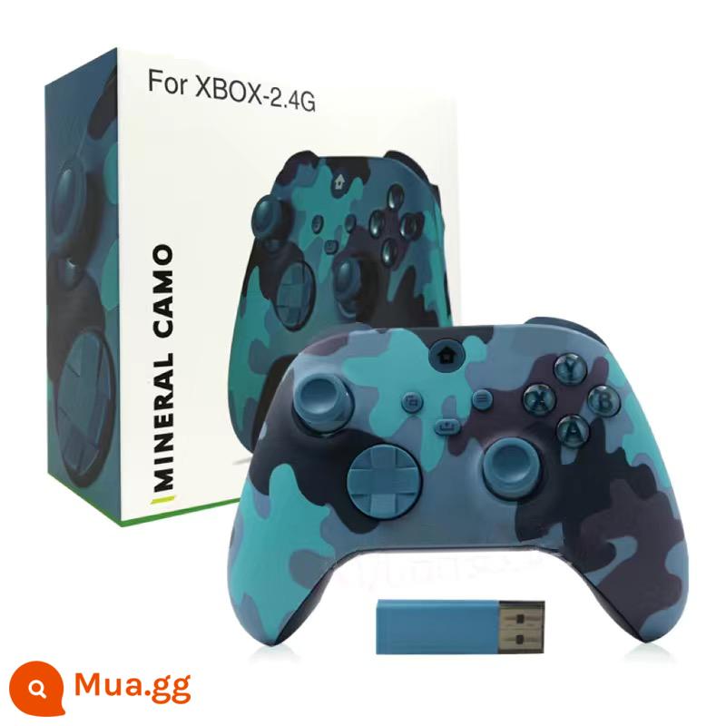 Thích hợp cho bộ điều khiển dòng Microsoft xbox XSX Bluetooth không dây PC máy tính steam Horizon 5 cho hai người - Tay cầm không dây + đầu thu 2..4G [Ocean Action]