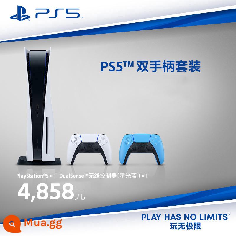 Bảng điều khiển trò chơi quốc gia Sony (SONY) PS5 PlayStation®5 - (Phiên bản đĩa) Bộ điều khiển kép PS5 - Starlight Blue