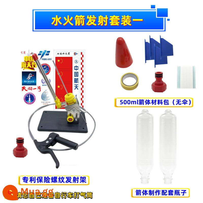 Water Rocket Parachute Product - 1: Launcher + 500ml không có chất liệu ô