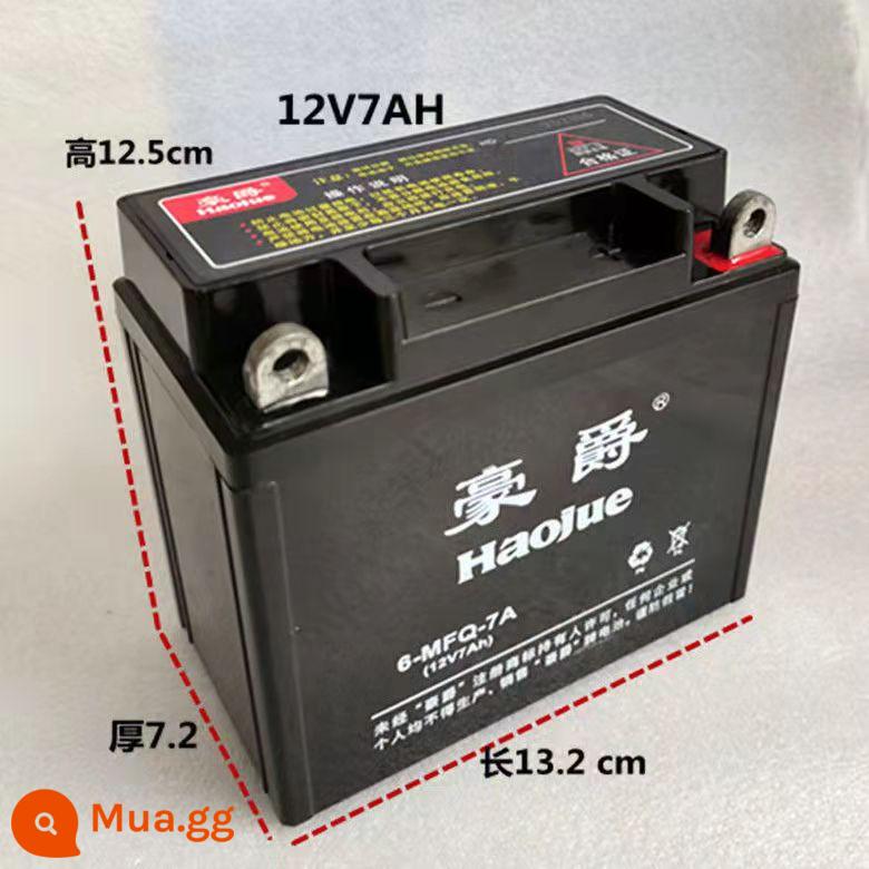 Đầu máy pin Haojue 12v7a9a125/150 pin đầu máy không cần thêm pin nước đầu máy chùm cong pin 5a - Cực dương phải dày 12V7A