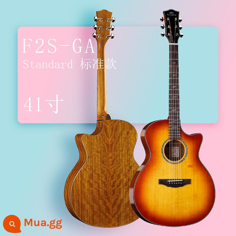 Kama surface single F2 ballad guitar kepma fingerstyle hát veneer cao cấp hộp điện biểu diễn chuyên nghiệp 41 inch dành cho nam và nữ - [Dân Ca]F2S-GA Màu Cherry-Phong cách chuẩn