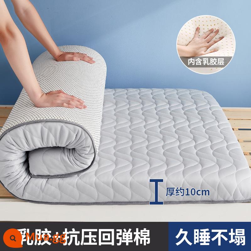 Nệm cao su đệm ký túc xá sinh viên đơn 90x190 trên và dưới bến ngủ thảm đánh sàn shop đặc biệt chăn ga gối đệm - Nệm cao su ✅Xám Tidal dày khoảng 10cm [Phong cách lụa sữa nâng cấp + Vải kháng khuẩn, chống mạt loại A]