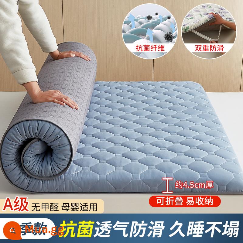 Nệm đệm mềm hộ gia đình ký túc xá sinh viên nệm đơn thảm tatami xốp thảm thuê sàn đặc biệt thảm ngủ - [❌Bốn mùa] Xanh xám - dày khoảng 4,5cm [Loại A dành cho bà mẹ và trẻ sơ sinh thoáng khí và chống ẩm]