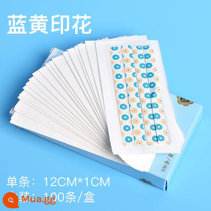 Cut-free guzheng tape người lớn của trẻ em kỳ thi chứng chỉ đặc biệt thoáng khí pipa móng băng đa năng loại chơi không dính - Băng không cắt Guzheng [phiên bản in màu xanh và màu vàng]