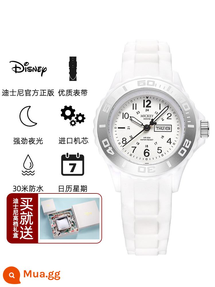 Đồng hồ Disney nữ học sinh cấp 2 2023 học sinh tiểu học mới học sinh cấp 2 đồng hồ điện tử chống nước bé gái - Angel White [Hộp đồng hồ hình dạng công thức] Lựa chọn quà tặng tuyệt vời