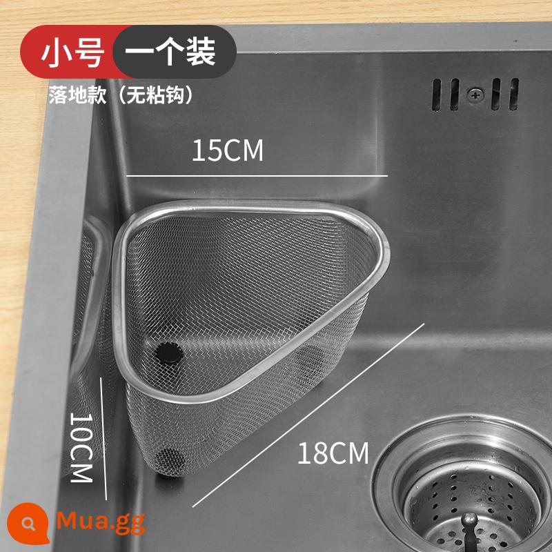 Lưới lọc inox bồn rửa chén rửa chén bát và rau củ hút chất thải nhà bếp thoát thức ăn thừa thức ăn thừa rổ tam giác - Kích thước nhỏ [model đặt trên sàn] thép không gỉ dày (dễ lọc cặn)