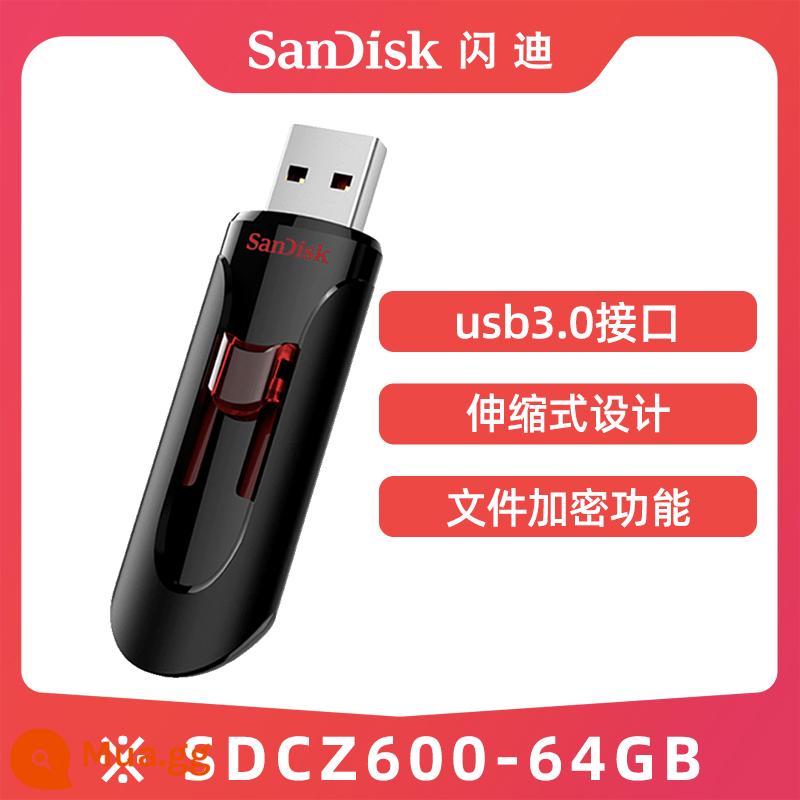 SanDisk Chính Hãng Flagship Store Chính Hãng 64G Tốc Độ Cao USB3.0 Mã Hóa Máy Tính Sinh Viên Đĩa U 32G USB Trên Ô Tô - 64G