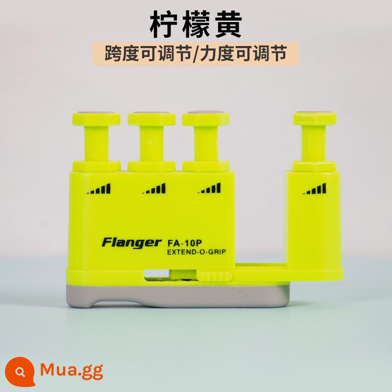 Flanger Lực Ngón Tay Đàn Guitar Piano Huấn Luyện Ngón Tay Trẻ Em Người Lớn Mở Ngón Tay Tập Co Giãn - Bộ tăng cường ngón tay có thể mở rộng được nâng cấp [2,5-6 lbs. Có thể điều chỉnh] Màu vàng chanh