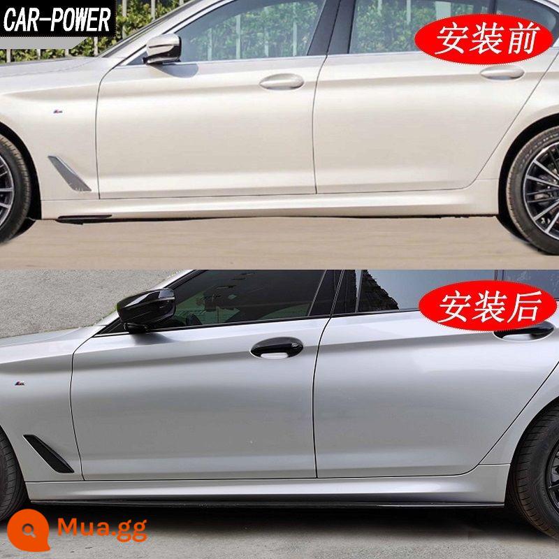 Môi trước và môi sau của BMW5 series 11-22 sửa đổi năm loạt xẻng phía trước cánh sau MP váy bên m5 kit Black Warrior 530 - [18-23] Ốp hông MP 5 series - đục lỗ màu đen sáng (tay áo dài/ngắn có thông điệp)