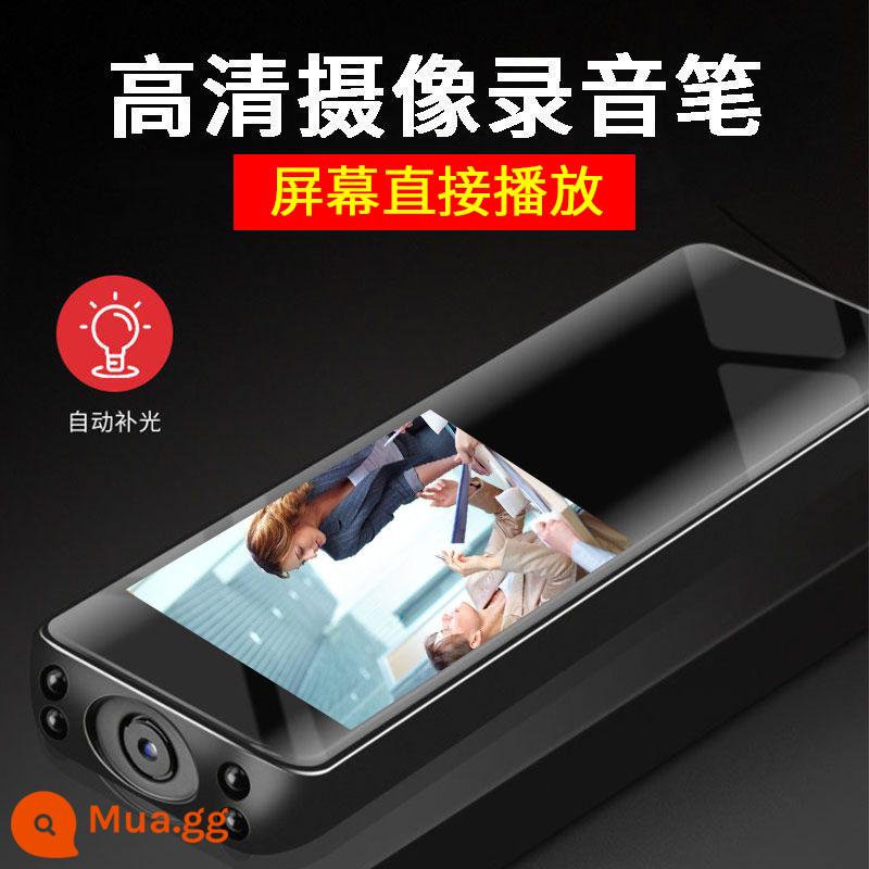 Máy ảnh bút ghi hình camera độ nét cao Mahdi Maddie với màn hình thiết bị quay video máy quay phát lại cục bộ - [Camera ghi tất cả] Đen