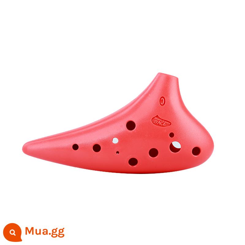 TNG ocarina 12 lỗ AC điều chỉnh người mới bắt đầu để gửi tài liệu giảng dạy ocarina 12 lỗ trung âm C điều chỉnh bằng nhựa cao đẳng chuyên nghiệp SC - AC Alto C màu đỏ