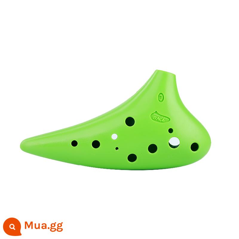 TNG ocarina 12 lỗ AC điều chỉnh người mới bắt đầu để gửi tài liệu giảng dạy ocarina 12 lỗ trung âm C điều chỉnh bằng nhựa cao đẳng chuyên nghiệp SC - AC Alto C màu xanh lá cây