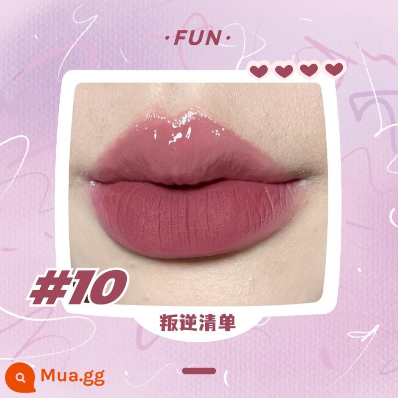 LEEMEMBER Li Meng Black Feather Solid Lip Gloss BL05 Hai đầu Lip Glaze Lipstick Deep Lip Primer Lip Mud nb01 - Danh sách nổi loạn FUN10 màu đỏ hồng