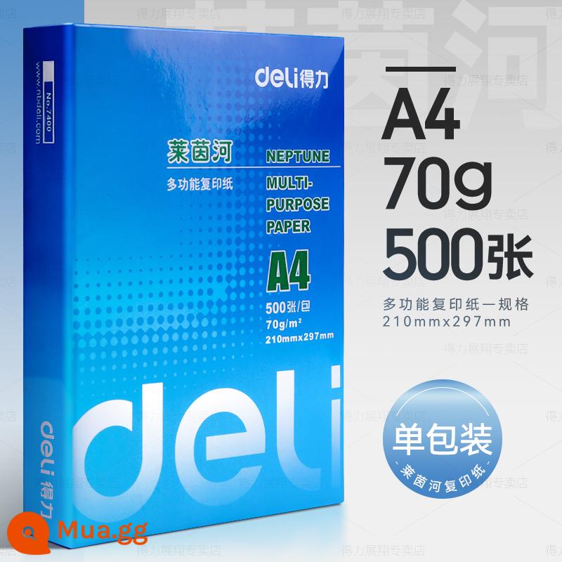 Giấy in và photocopy Deli A4 70g túi đeo vai 500 tờ văn phòng phẩm giấy trắng in a4 một hộp giấy nháp miễn phí vận chuyển cho học sinh Giấy in A4 nguyên hộp 70g 80g giấy photocopy a4 miễn phí vận chuyển - [Doanh nghiệp] Rhine River 70g | 500 tờ