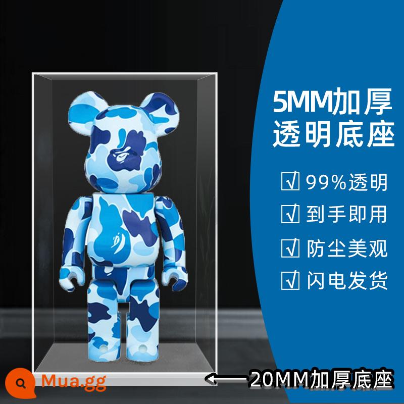 khối xây dựng bearbrick gấu bạo lực gấu acrylic trong suốt hộp trưng bày một mô hình che bụi mô hình hộp - Tích hợp 39*29*74cm (áp dụng cho 1000%) 5mm