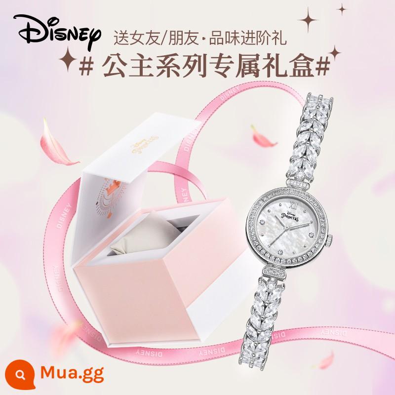 DISNEY Disney Nữ Thần Tuyết Time to Run Gypsophila Star Đồng Hồ Nữ Sinh Viên Light Sang Trọng Thương Hiệu Nổi Tiếng Đồng Hồ Nữ - Công chúa nàng tiên cá-Bạc pha lê băng