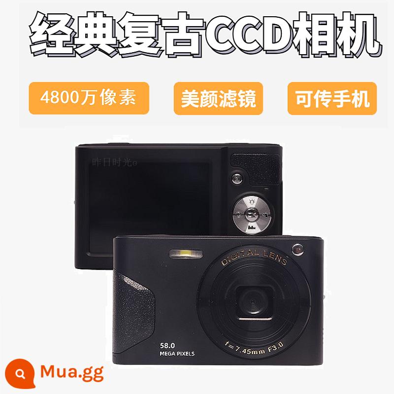 Máy ảnh kỹ thuật số mới dành cho nữ máy ảnh CCD cấp đầu vào khuôn viên trường selfie Volg retro máy thẻ máy ảnh nhỏ - Model nâng cấp - đen / pixel 4800W (20 bộ lọc + làm đẹp)